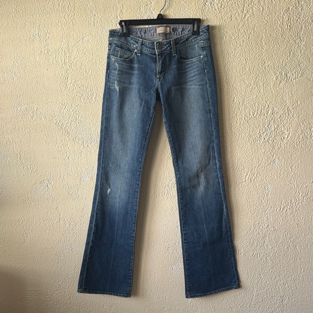 PAIGE Classic Boot Cut Jeans in Denim Blue